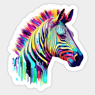 Zebra Animal Freedom World Wildlife Wonder Abstract Sticker